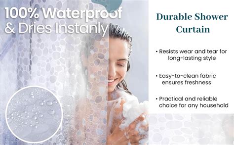 Kuber Industries (Pack of 2) Shower Curtain (7 Feet) Bathroom Curtain ...