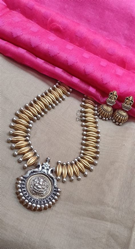 Mrina Ganesha terracotta jewellery – Diva Creations Terracotta Jewellery