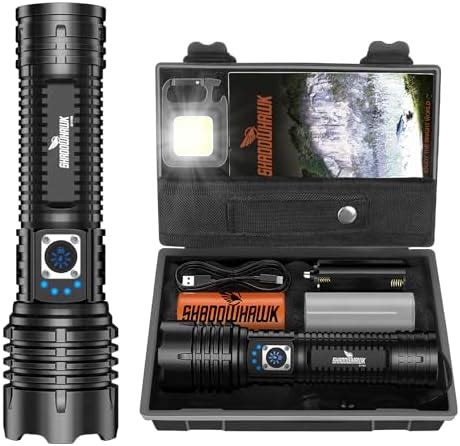 Shadowhawk Torch Lights Rechargeable Torchlight, Led Torch 10000 Lumens ...