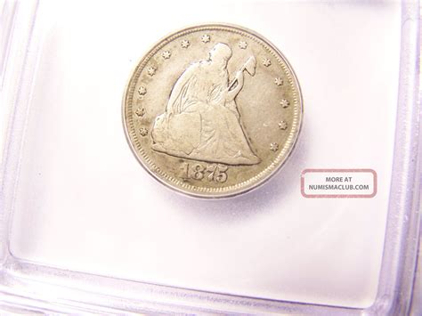 1875 - Cc Twenty Cent Piece Icg 20 Cent Piece Very Rare And Looks Great