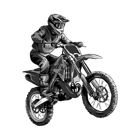 Dirt Bike Clipart Black And White