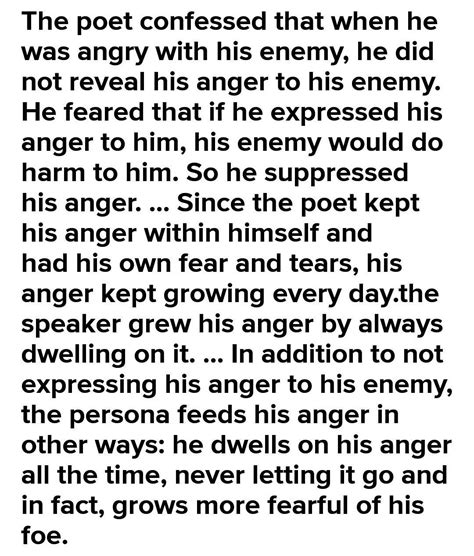 describe how his anger kept growing. - Brainly.in