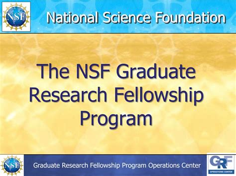 PPT - The NSF Graduate Research Fellowship Program PowerPoint ...