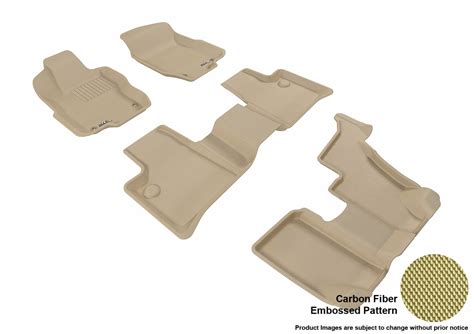3D MAXpider L1MB01301502 Floor Mat Set; Tan; Carbon Fiber Texture ...