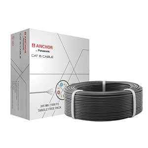Anchor by Panasonic 305 Mtr CAT6 RJ45 Ethernet Cable supports data ...