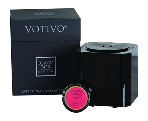 Votivo Black Box Fan Diffuser with Red Currant Fragrance Pod : Amazon ...