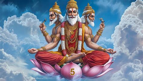 Hindu Believes in god Brahma Hindu Brahma illustration of digital art ...