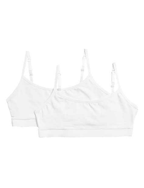 Buy 2pk Flexifit™ Cotton Rich Crop Tops (6-16 Yrs) at Marks & Spencer