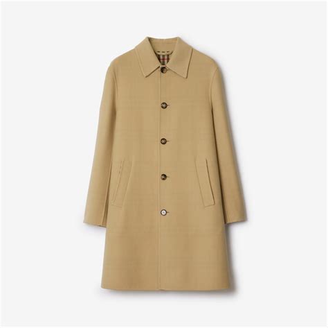 Mid-length Wool Car Coat in Flax/sand - Men | Burberry® Official