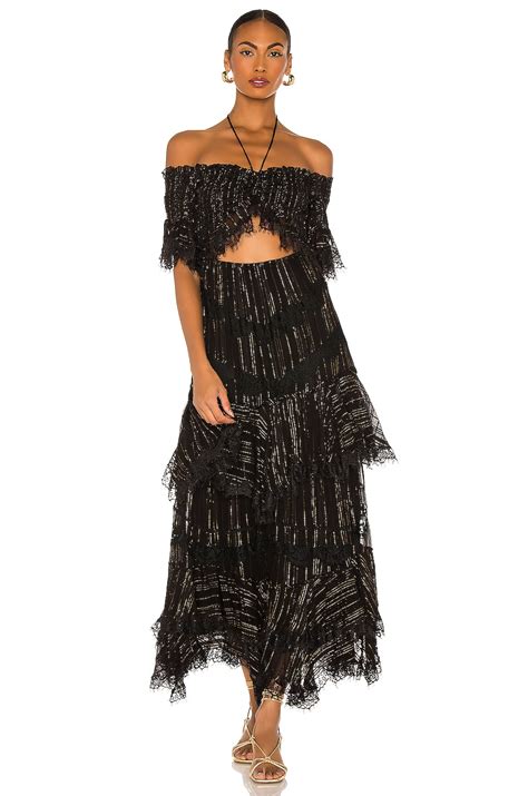 ROCOCO SAND Adina Maxi Dress in Black | REVOLVE