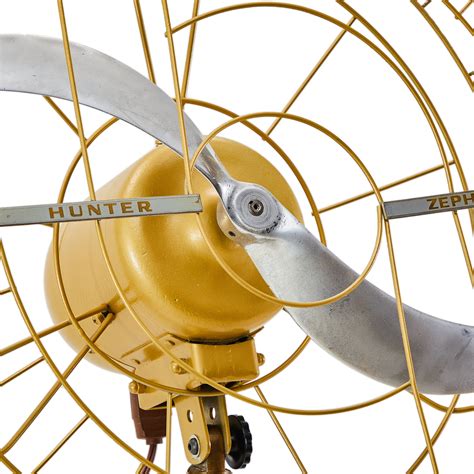 Gold Vintage Hunter Zephair Floor Fan - Gil & Roy Props