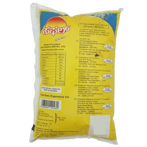 Safal-Kof Safal, Kof Sunflower Oil, Premium Refined, 1 L