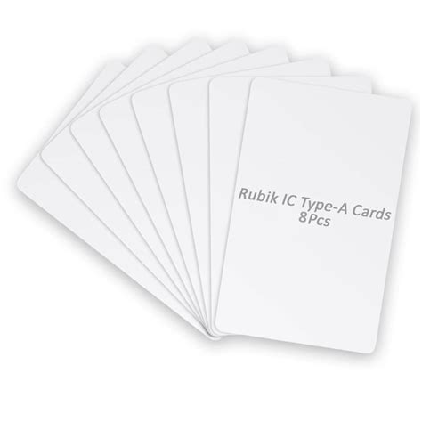 Rubik 8pcs IC Type-A RFID Key Cards for RFID Copier/Reader/Writer ...