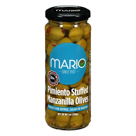 Mario Low-Salt Manzanilla Stuffed Olives - Shop Olives at H-E-B