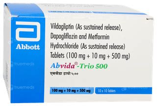 Abvida Trio 10010500 Mg Tablet 10 - Uses, Side Effects, Dosage, Price ...