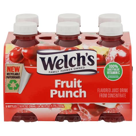 Welch's Fruit Punch Juice 6 pk Bottles - Shop Juice at H-E-B