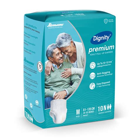 Buy Dignity Premium Pull Up Adult Diapers for Leak Control | Romsons.In ...