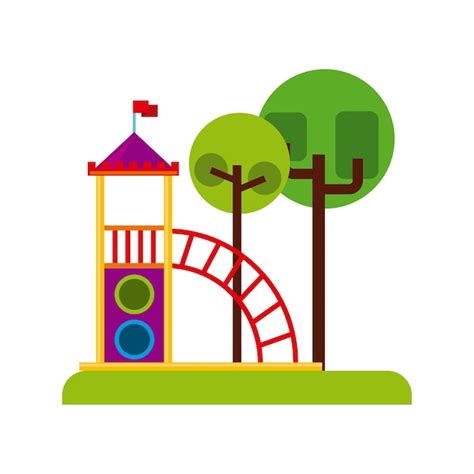 Schöne Kinder Spielplatz Symbol | Premium Vektor