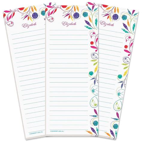 Color Swirl Personalized Name & Initial Notepads – Set of 3, 50-Sheet ...