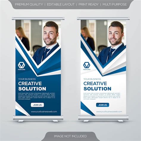 Stand Banner Vorlage aufrollen | Premium Vektor