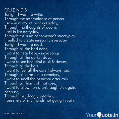 F.R.I.E.N.D.S Tonight I w... | Quotes & Writings by Ashish Jayant ...
