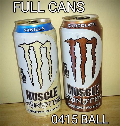 RARE! MONSTER ENERGY DRINK MUSCLE CHOCOLATE + VANILLA 0415 GOLD TOP ...
