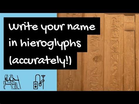 Egyptian hieroglyphic alphabet [and how to write your name in ...