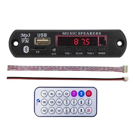 ERH INDIA Bluetooth FM USB AUX Card TF Radio Decoder Board Stereo Audio ...
