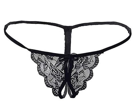 Buy MYZA Women's Lace G String Thong (RIOE-EPN-04927) (Black) at Amazon.in