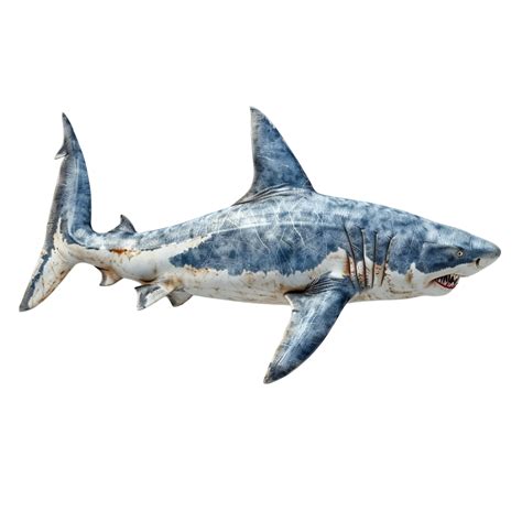 Fearless Shark Rendered Isometric Illustration of Menacing Predator with Detailed Texture ...