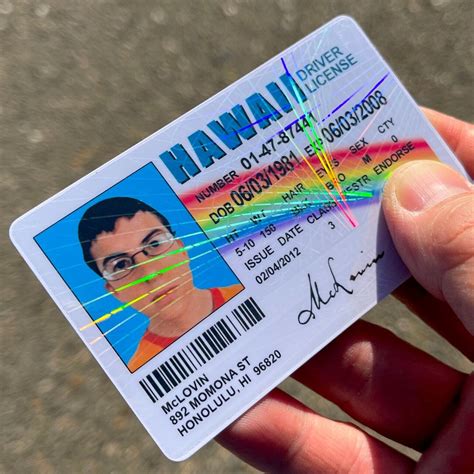 McLovin ID Card With Holographic Hawaii HI Drivers License, 55% OFF