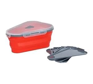 Buy Yellow Bee Collapsible Pizza Slice Container with 5 Serving Trays ...