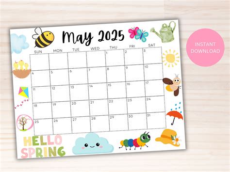 Free Cute Printable Calendar 2025 Pdf