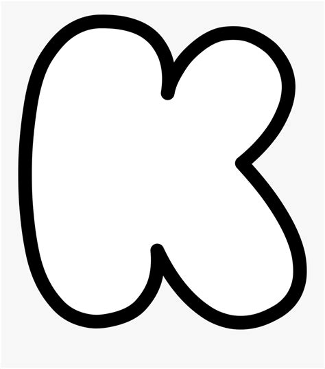 Uppercase Bubble Letter K - Letter K Bubble Letter , Free Transparent ...