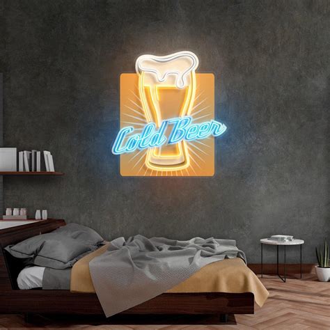 Cold Beer Led Neon Acrylic Artwork – The MB Store