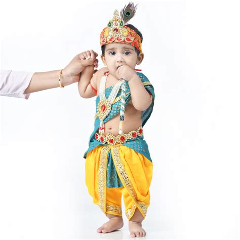Krishna Dress for Baby Boy Kids Set of 10 Little Krishna Ji Kanha Janm ...