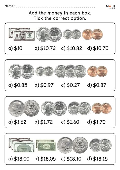 Money Problem Solving Worksheets 的图像结果