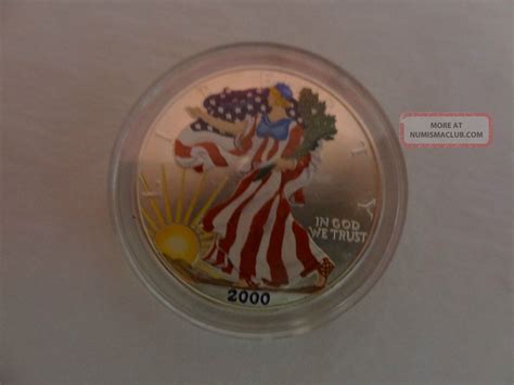 2000 Walking Liberty Painted Silver Dollar