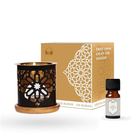 Dukhni Oil Burner | Brass Burner with Candle | Use for Essential Oil ...