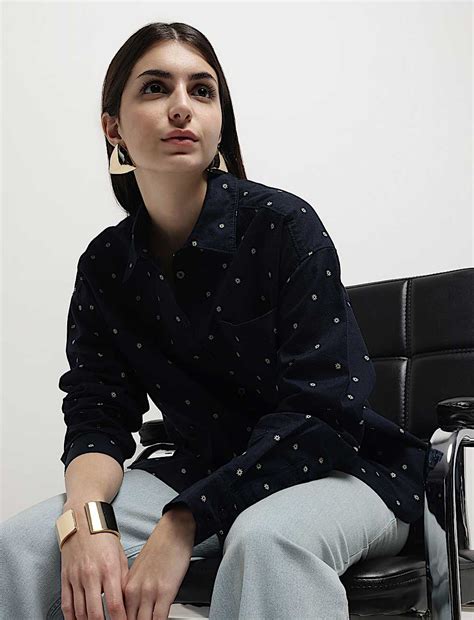 Buy Pure Cotton Printed Spread Collar Shirt at Marks & Spencer