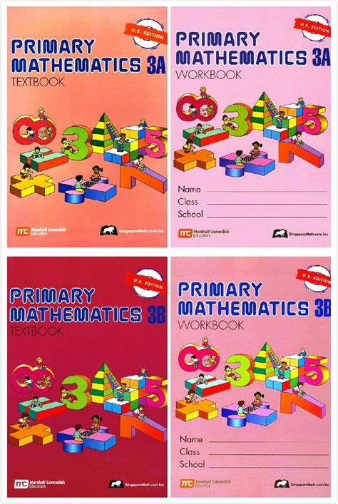 Singapore Math: Primary Mathematics Grade 3 Set (4 Books ...