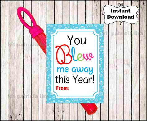 You Blew Me Away This Year Tags Free Printable