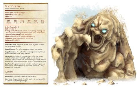 Clay Golem Model for Dungeons and Dragons - Etsy UK