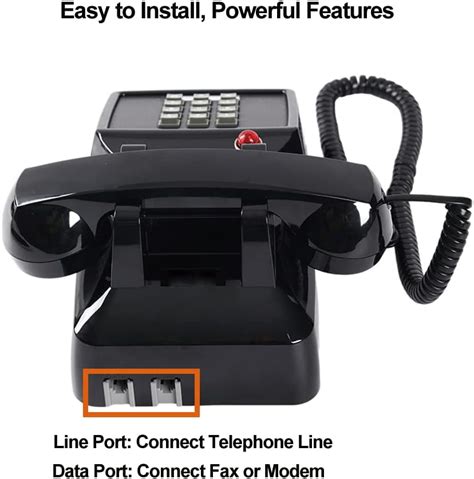 Buy Retro Single Line Desk Telephone for Landline with Indicator ...