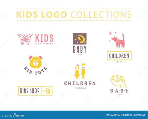 Kids fashion label design. stock vector. Illustration of love - 65238960