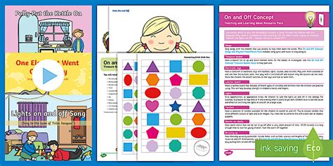 On and Off Early Concept Teaching and Learning Ideas Resource Pack