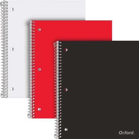Amazon.com : Oxford Wide Ruled Spiral Notebook - 100 Pages - 1-Subject ...