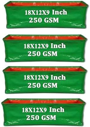 YUVAGREEN Long UV Treated Terrace Gardening Green Grow Bags for Leafy ...