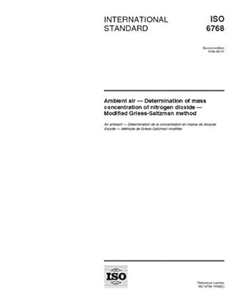ISO 6768:1998, Ambient air - Determination of mass concentration of ...