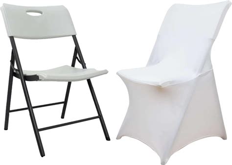 Amazon.com: Tableclothsfactory White Stretch Spandex Lifetime Folding ...